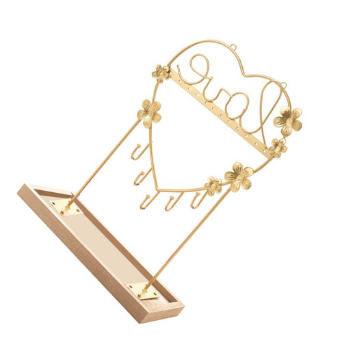 TOPBATHY Dainty Necklace Love Heart Earring Organizer Stand: Ear Stud Holder with Wooden Tray Jewelry Display Stand for Earrings Necklace Bracelet Watch Ring Dangle Earrings TOPBATHY Dainty Necklace Love Heart Earring Organizer Stand: Ear Stud Holder with Wooden Tray Jewelry Display Stand for Earrings Necklace Bracelet Watch Ring Dangle Earrings