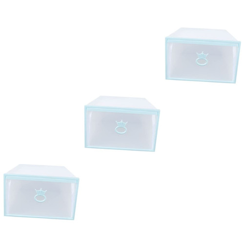 Zerodeko 3pcs Box Plastic Shoe Storage Box Plastic to Go Containers Foldable Shoe Cabinet Shoe Rack for Boots Storage Plastic Drawers Container with Lid Basketball Shoes Household