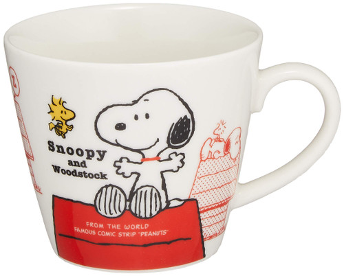 ????(Kaneshotouki) Peanuts 603132 Snoopy House New Bon Mug, 9.5 fl oz (270 ml), White