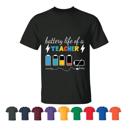 Mens Battery Life Teacher Full Week Motivation Men Women Black T shirt Mens Battery Life Teacher Full Week Motivation Men Women Black T shirt