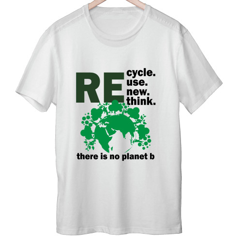 Recycling Rethinking Reusing Renewing Earth Day Gifts Climate Change Activist Ideas Men Women White Gray Multicolor T shirt