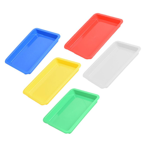 Milisten 5pcs Cake Pan Food Plate Art Tray for Painting Snack Tray Serving Plate Craft Tray Plate for Serving Rectangular Serving Tray Art Tray for Crafts Plastic Rectangle Tea Tray