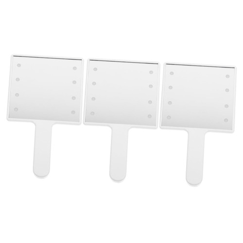 DOITOOL 3pcs Handheld Vanity Mirror Mirrors Led Makeup Mirror Vanity Mirror with Stand Portable Cosmetic Mirror Makeup Tool Led Light Mirror Portable Mirror Elegant Makeup Mirror Decorate