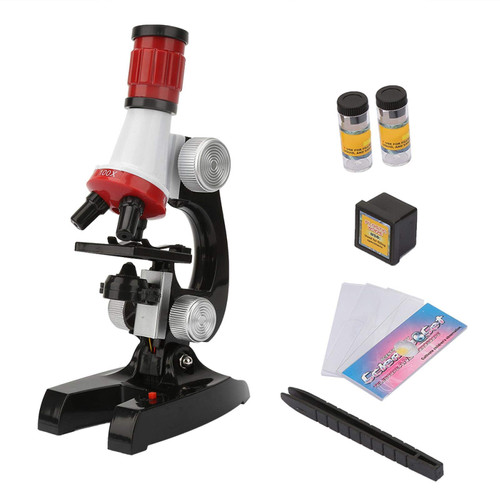 Microscope Educational Science Kit, 100X?XP0X Gift Child Microscope, Biological Microscope Kit, for Beginner Children Kids Students