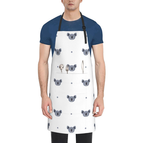 MULIHU Cute Koala Seamless Pattern Apron For Men Women Adjustable Waterproof With Pockets Bib Kitchen Cooking Aprons Chef Aprons MULIHU Cute Koala Seamless Pattern Apron For Men Women Adjustable Waterproof With Pockets Bib Kitchen Cooking Aprons Chef Aprons