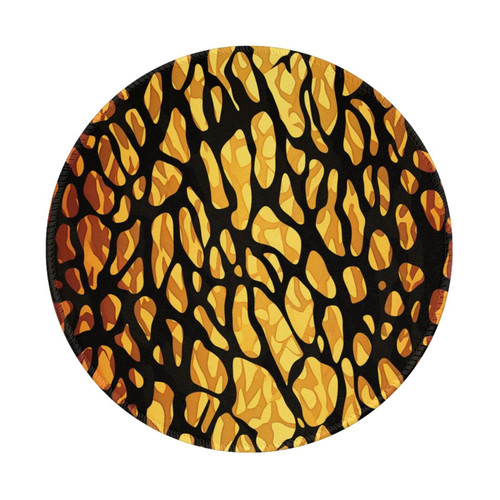 Animal Giraffe Print Print Mouse Pad Round Gaming Mouse Pad with Non-Slip Rubber Base Desk Mouse Mat Waterproof Computer Mousepad for Laptop Office Gaming
