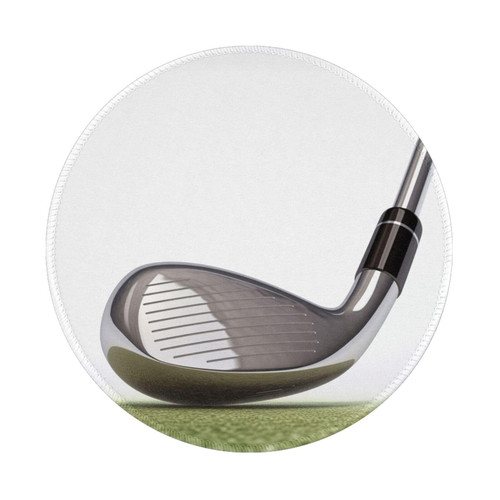 Golf Club Print Mouse Pad Round Gaming Mouse Pad with Non-Slip Rubber Base Desk Mouse Mat Waterproof Computer Mousepad for Laptop Office Gaming