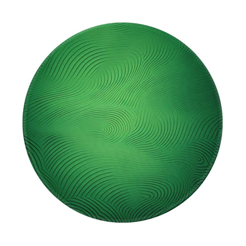 Green Curve Texture Print Mouse Pad Round Gaming Mouse Pad with Non-Slip Rubber Base Desk Mouse Mat Waterproof Computer Mousepad for Laptop Office Gaming
