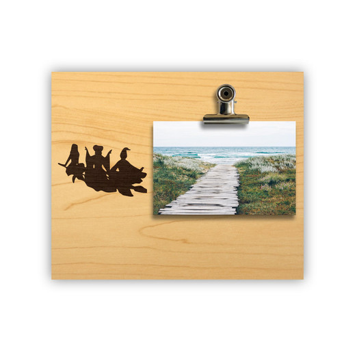 Three witches sitting on a broom, hocus pocus picture photo frame CCFRA-13601