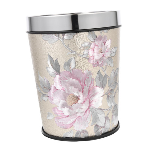 CAXUSD Bathroom Trash Can Recycling Bin Stainless Steel Trash Can Home Trash Bucket Bathroom Garbage Cans Waste Basket Kitchen Waste Bins Trash Cans Leopard Print Container Box Abs Office