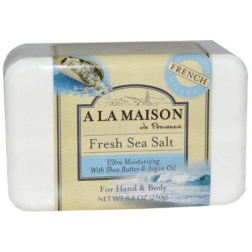 A La Maison de Provence, Hand & Body Bar Soap, Fresh Sea Salt, 8.8 oz (250 g) - 2pc A La Maison de Provence, Hand & Body Bar Soap, Fresh Sea Salt, 8.8 oz (250 g) - 2pc