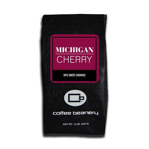 Michigan Cherry Flavored Coffee by Coffee Beanery, 12oz Fine Grind, Medium Roast, 100% Specialty Arabica Coffee, Gourmet Flavored Coffee