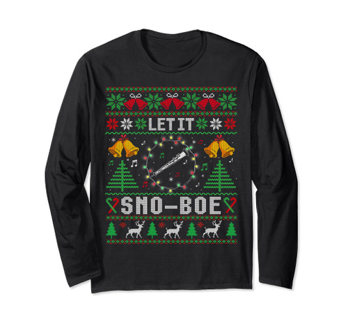 Oboe Christmas Ugly Sweater Oboist Xmas Gifts Long Sleeve T-Shirt Oboe Christmas Ugly Sweater Oboist Xmas Gifts Long Sleeve T-Shirt