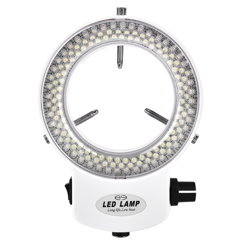 144 LED Ring Light Adjustable Microscope Camera 144 LED Beads Light Source Brightness Ring Lamp Illuminator for Stereo Microscope (White)