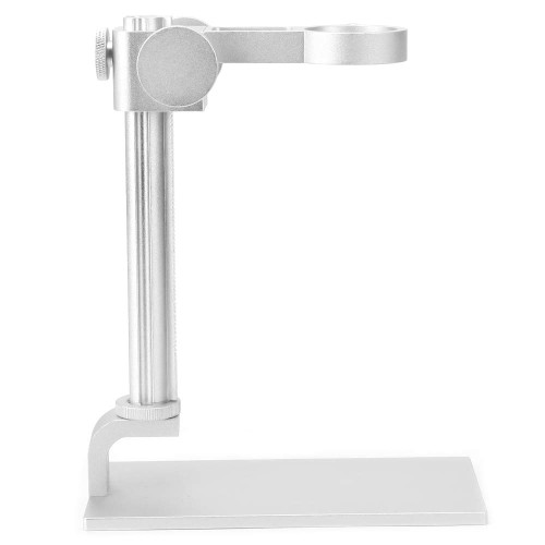 Aluminum Alloy Microscope Holder, Aluminum Alloy Microscope Stand Durable White Black Stable for USB Microscopes Digital Microscopes and Electron Microscopes(White)