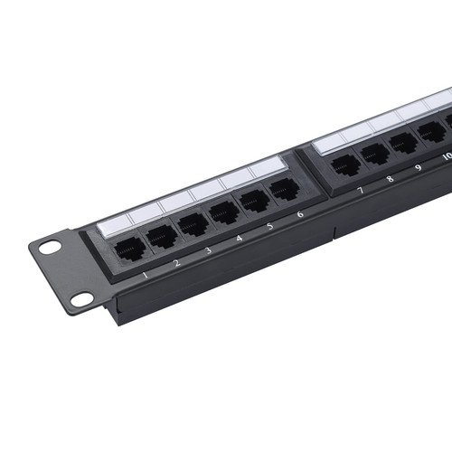 ANMBEST 24 Port CAT6 Patch Panel RJ45 Keystone Network Rackmount Ethernet Wall Mount Patch Panel Compatible with Cat5, 5e