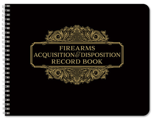 BookFactory Firearms Acquisition and Disposition A&D Gun Log Book/ATF Gun LogBook/Record Book - 100 Pages, Black, Wire-O, 11" x 8.5" (LOG-100-7LCW-T35(GunLog)) -GX