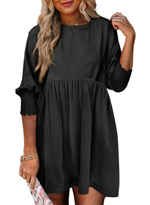 Dokotoo Womens Spring Summer Sundress 2024 Fashion Cute Babydoll Tunic Dress Casual Loose Short Sleeve Crew Neck Mini Beach Dress Flowy Swing Shift Dresses Plus Size Black Dress Large Dokotoo Womens Spring Summer Sundress 2024 Fashion Cute Babydoll Tunic Dress Casual Loose Short Sleeve Crew Neck Mini Beach Dress Flowy Swing Shift Dresses Plus Size Black Dress Large