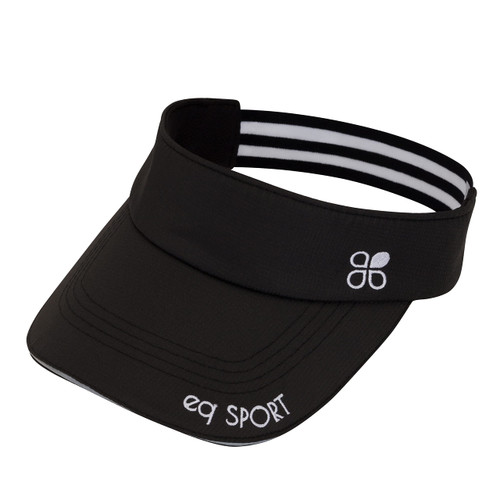 EQ SPORT Sun Visors for Women and Men, Sun Visor Hat, Womens Visors for Summer, Golf, Tennis Visors UV Sun Protection Black