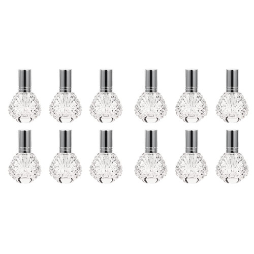 KALLORY 12 Pcs perfume bottle purse perfume Crystal perfume sprayer glass perfume vials Mist Spray Bottle small spray bottle mini spray vial pipette aluminum filling pump pack travel