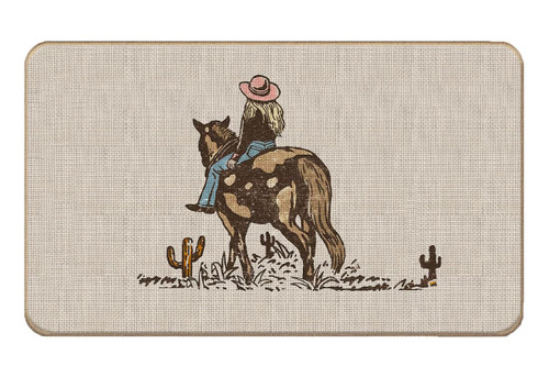 Lacosu Western Door Mat,Western Cowgirl Horse Front Door Mat Indoor Outdoor Entrance,Western Cowgirl Dorm Room Decor,17"X30" Lacosu Western Door Mat,Western Cowgirl Horse Front Door Mat Indoor Outdoor Entrance,Western Cowgirl Dorm Room Decor,17"X30"