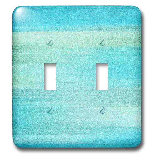 3dRose lsp_152091_2 Abstract Sea Beach Theme Art Double Toggle Switch, Aqua