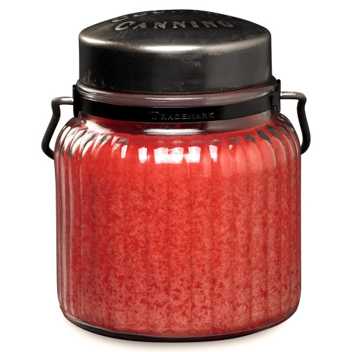MCCALL'S COUNTRY CANNING Candles Grapefruit Melange Highly Scented & Long Lasting Ribbed Indulgence Jar Hand Crafted Metal Lid with Strap and Handle Premium Wax Fragrance Made in The USA 18oz