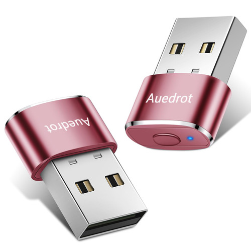 Mouse Jiggler Undetectable Mouse Jiggers USB Mouse Mover with Switch Button, Automatic Mouse Wiggler with 2 Jiggle Modes, Mouse Mover Device, Plug & Play, Keep Computer/Laptop Awake, Rose Gold, 2 PCS