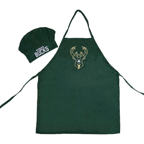 Pro Specialties Group Milwaukee Bucks Apron & Chef Hat, One size, Team color