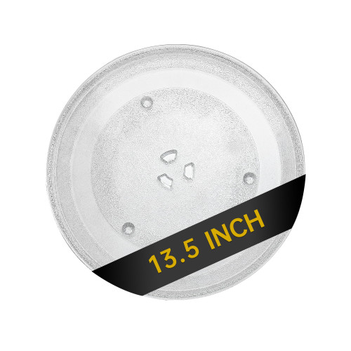 Rotaglass 13.5" Microwave Glass Turntable Plate, 13.5" / 34 cm Microwave Tray Replacement Glass Plate, Glass Tray Replacement for LG, GE, Magic Chef, Hotpoint, Panasonic, Kenmore, etc