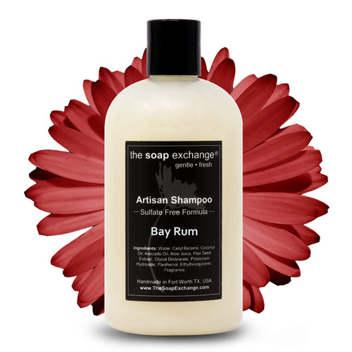 The Soap Exchange Hair Shampoo - Bay Rum Scent - Hand Crafted 12 fl oz / 354 ml Natural Artisan Hair Care, Gentle, Sulfate & Paraben Free, Cleanse, Moisturize, & Protect. Made in the USA. The Soap Exchange Hair Shampoo - Bay Rum Scent - Hand Crafted 12 fl oz / 354 ml Natural Artisan Hair Care, Gentle, Sulfate & Paraben Free, Cleanse, Moisturize, & Protect. Made in the USA.