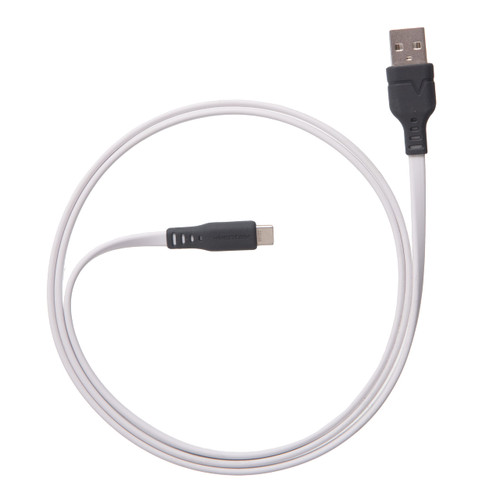 Ventev - ChargeSync Flat USB A to USB C Cable 6ft - White