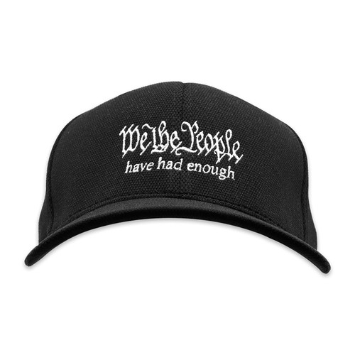 We The People Have Had Enough Embroidered Flexfit Adult Cool & Dry Sport Cap Hat - [Black][L/XL]