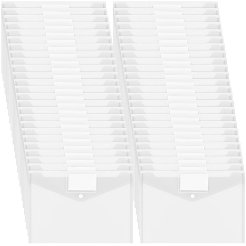 Yeaqee 50 Pcs Plastic Envelopes Poly Envelopes File Folders with Snap Button Closure Clear Folders for Documents US Letter A4 Size Filing Folders with Label Pocket for Home Office School (Transparent) Yeaqee 50 Pcs Plastic Envelopes Poly Envelopes File Folders with Snap Button Closure Clear Folders for Documents US Letter A4 Size Filing Folders with Label Pocket for Home Office School (Transparent)