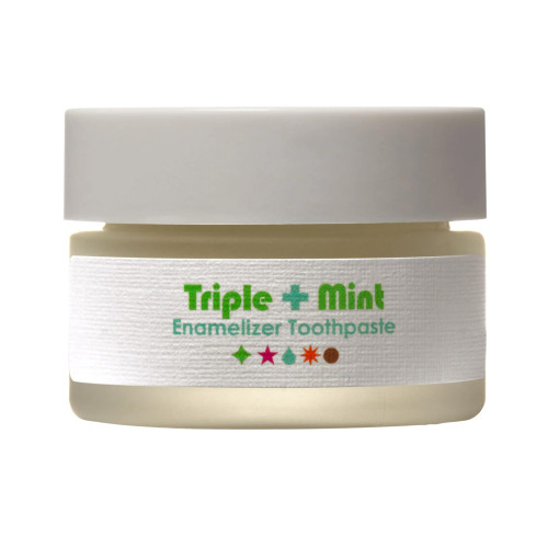 Living Libations - Organic Triple Mint Enamelizer Toothpaste | Natural, Wildcrafted, Vegan Clean Beauty (.5 oz | 15 ml)