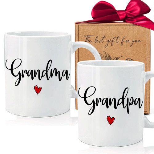 Qupoomafu Grandparents Coffee Mugs Set, Pregnancy Reveal Announcement, New Great Grandparents Gift, Baby Reveal Surprise Publicity Mug Gifts, Promoted to Be Grandparents Coffee Mug-4 Qupoomafu Grandparents Coffee Mugs Set, Pregnancy Reveal Announcement, New Great Grandparents Gift, Baby Reveal Surprise Publicity Mug Gifts, Promoted to Be Grandparents Coffee Mug-4