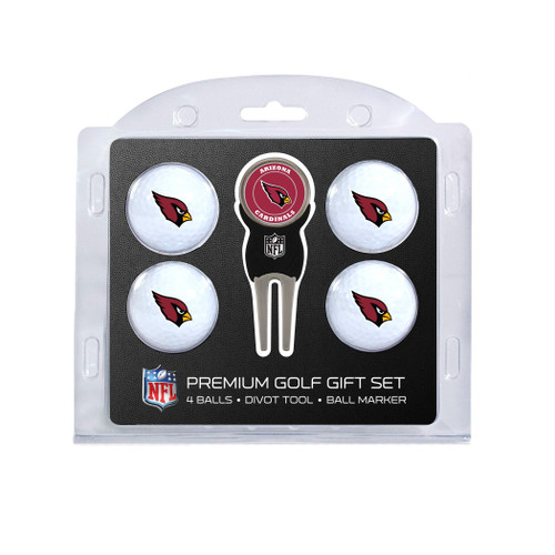 Team Golf NFL Arizona Cardinals 4 Golf Ball And Divot Tool Set Regulation Size Golf Balls (4 Count) & Divot Tool with Removable Double-Sided Magnetic Marker Team Golf NFL Arizona Cardinals 4 Golf Ball And Divot Tool Set Regulation Size Golf Balls (4 Count) & Divot Tool with Removable Double-Sided Magnetic Marker