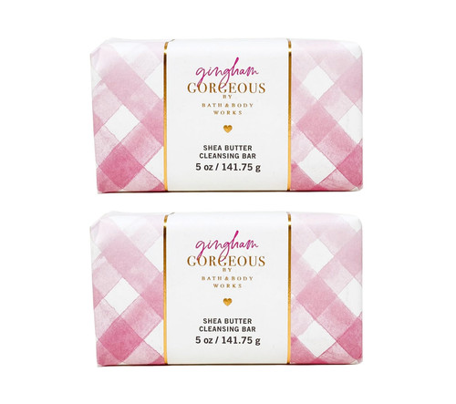 Bath & Body Works Gingham Gorgeous 2 Pack Shea Butter Cleansing Bar Set - 5 oz / 141.75 g each