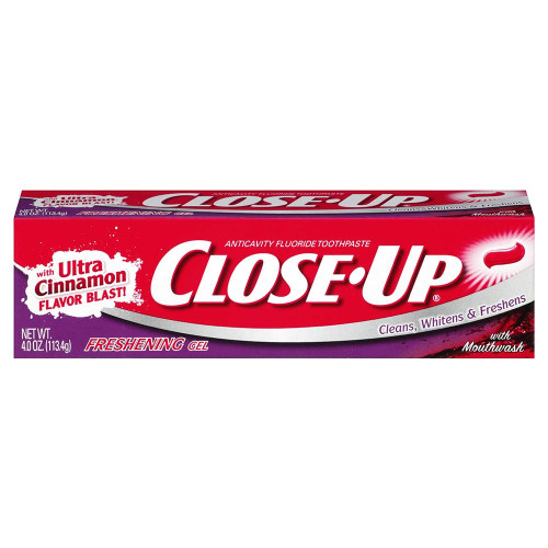 Close-Up Fluoride Toothpaste, Freshening Red Gel 4 oz (Pack of 8)