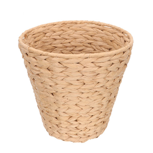 Housoutil Wicker Basket Seagrass Waste Basket Woven Trash Can Recycle Basket Bin Hand Woven Waste Baskets Recycling Bin for Bathroom Bedroom Kitchen Home and Office Office Decor