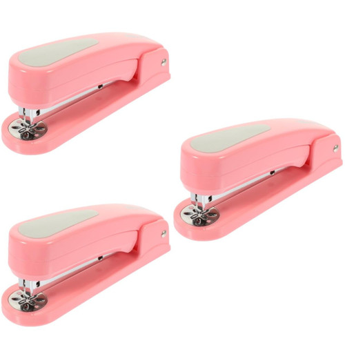 VILLCASE 3pcs Stapler Tabletop Staples Book Binding Tool Save 50% at Checkout Multitools School Stationery Stipling Tool Book Stapling Tool Rotating Spring Arm Swing Iron Student Spiral