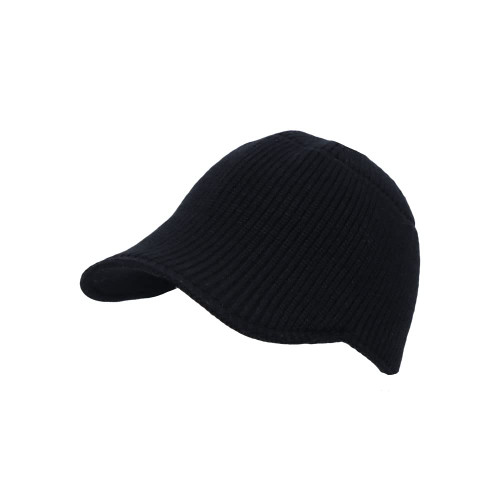 WITHMOONS Women Winter Knit Visor Beanie Hat Watch Skull Cap Knit SLQ1488 (Black)