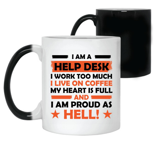 Caffeine Fueled Help Desk Worker Gift Idea for Busy Professionals 11oz 15oz Color Changing Mug