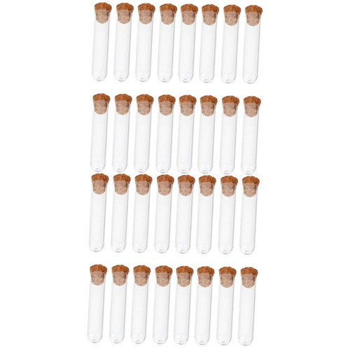 Gatuida 100 Pcs Plastic Test Tube Science Test Tubes PRP Tubes Test Tube Holder Glass Test Tubes Sampling Vials Liquid Storage Tube Mini Bottles Test Tube Rack Container with Cover