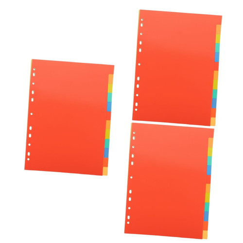 Operitacx 9 Sets A4 Index Divider Multicolor Tabs Tab Dividers A4 Paper Dividers Binder Index Markers Colored Indexing Cards Loose-Leaf Page Markers Page Dividers PVC Adhesive Major