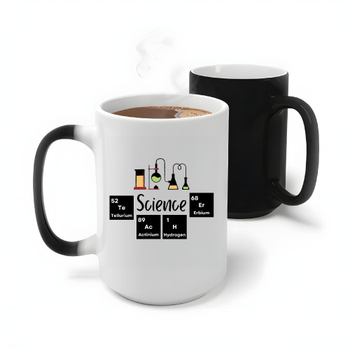 Science Teacher Gift Ideas Periodic Table Funny Design Elementary Chemistry 11oz 15oz Color Changing Mug