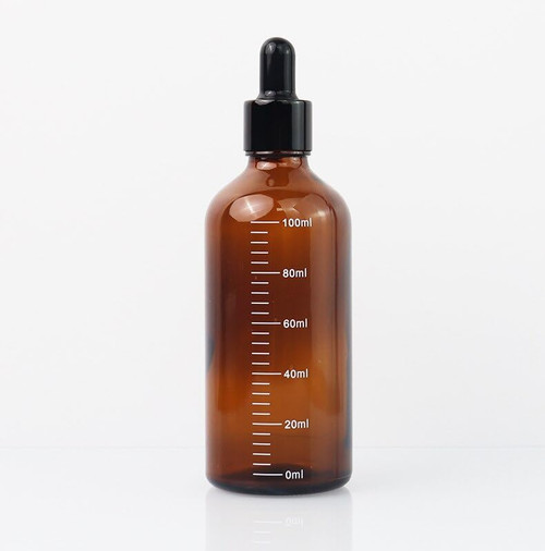 LEASON Atomizer Bottle 1pc Dropper Bottles with Scale 5ml-100ml Amber Glass Travel Pipette Bottle Refillable Bottles Refillable (Color : 100ml)