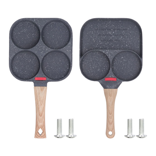 4-Cup Egg Pan Nonstick, Healthy Granite Egg Frying Pan, Versatile Breakfast Skillet for Eggs, Pancakes, Plett, Crepes,Omelettes Hamburger Compatible with Gas Stove and Induction Cooktop(four holes) 4-Cup Egg Pan Nonstick, Healthy Granite Egg Frying Pan, Versatile Breakfast Skillet for Eggs, Pancakes, Plett, Crepes,Omelettes Hamburger Compatible with Gas Stove and Induction Cooktop(four holes)