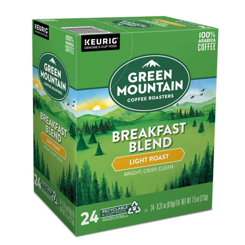 Green Mountain Coffee Breakfast Blend K-Cup Portion for Keurig Brewers, Light Roast, 24 Count Green Mountain Coffee Breakfast Blend K-Cup Portion for Keurig Brewers, Light Roast, 24 Count