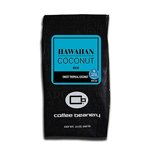 Coffee Beanery Hawaiian Coconut Flavored Coffee Swiss Water Process Decaf (Automatic Drip) - 100% Specialty Arabica Coffee